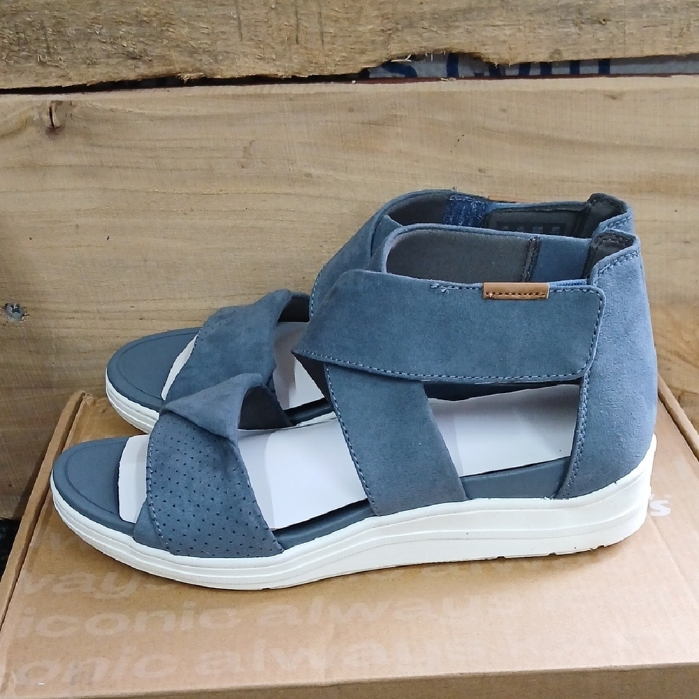 Dr. Scholl's womens time off fun ankle strap size 6.5 navy - Picture 5 of 10